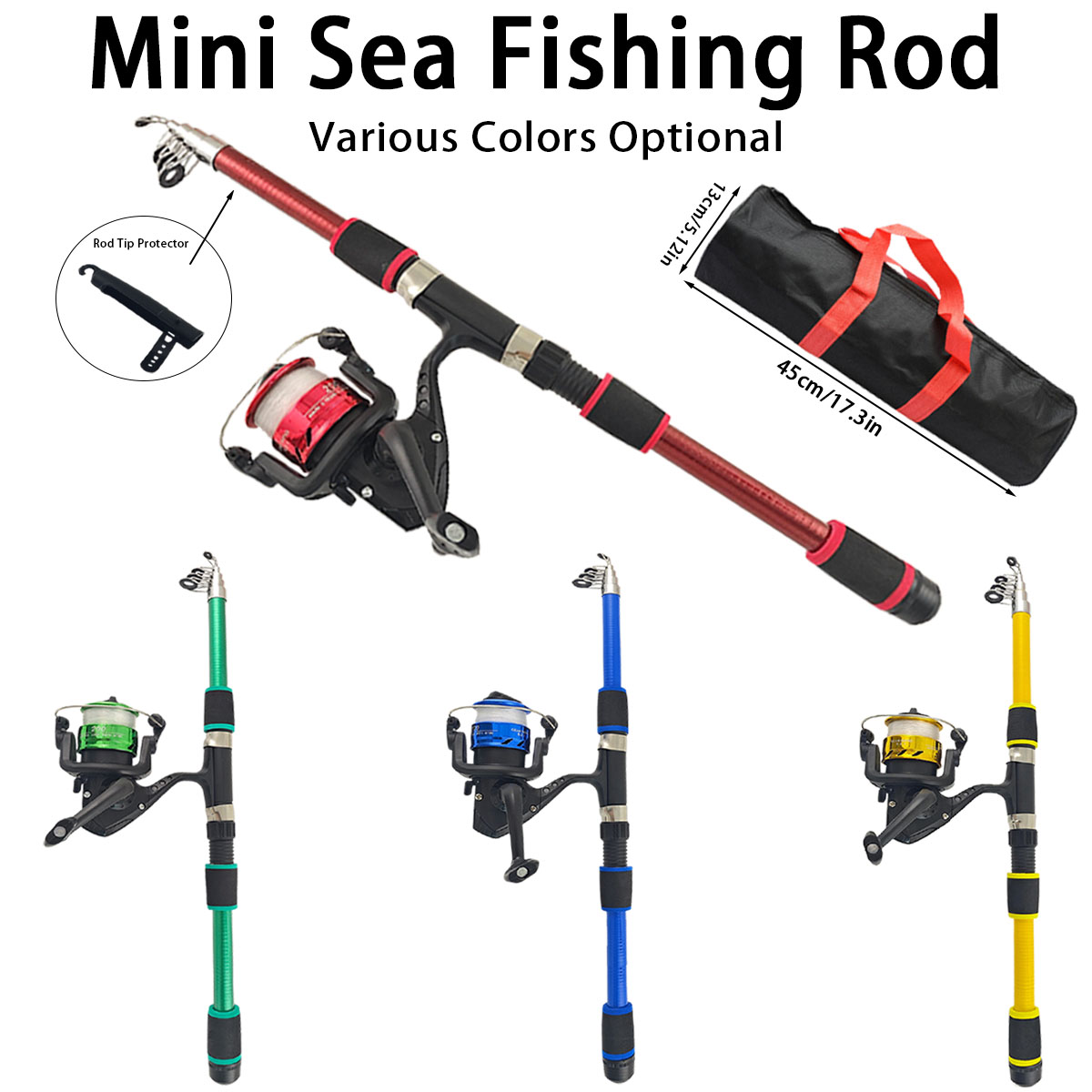 Fishing Rod Combo - Мини-телескопическая удочка для морской рыбалки с